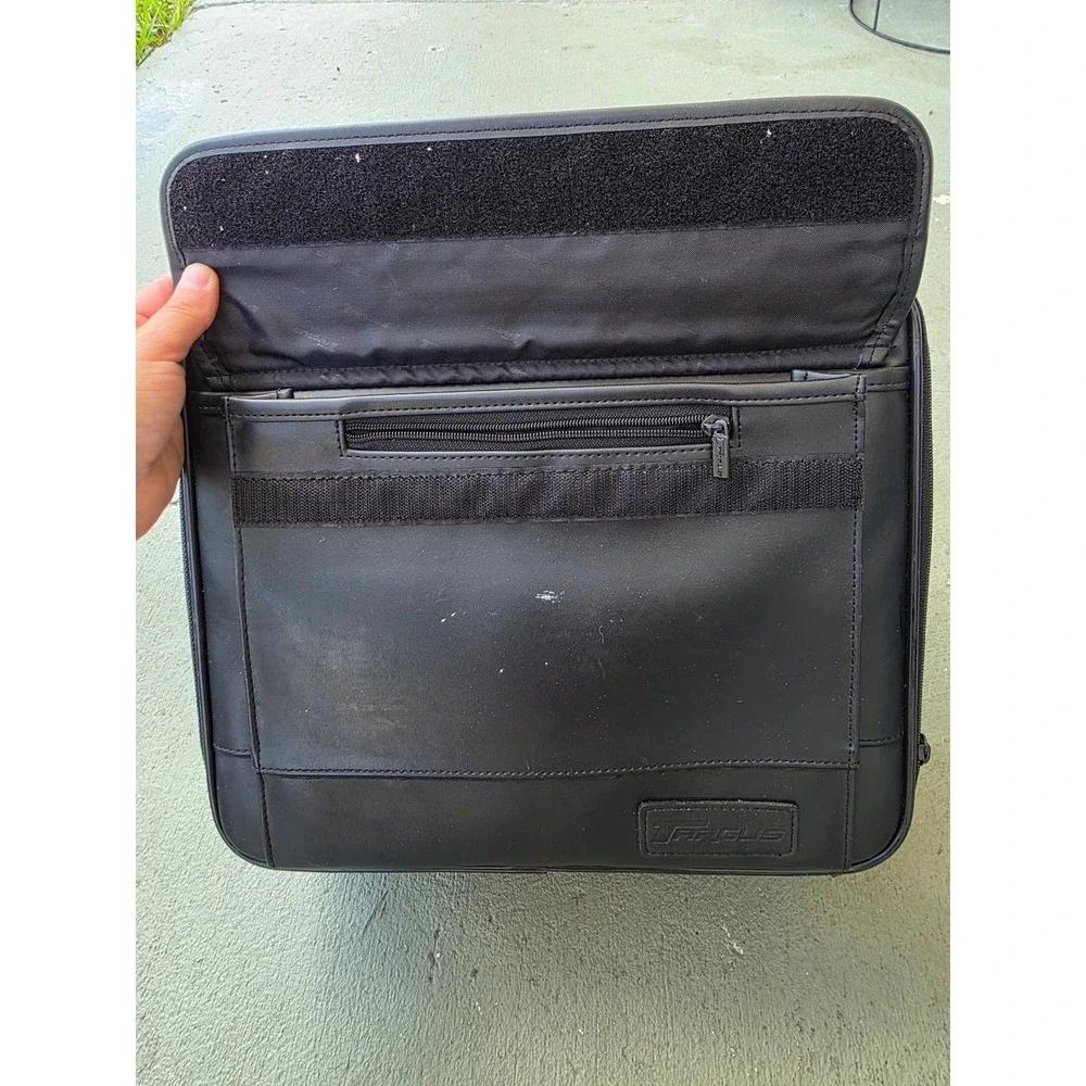 Targus Black Faux Leather Laptop Briefcase Messenger Bag Compartment 15in E3